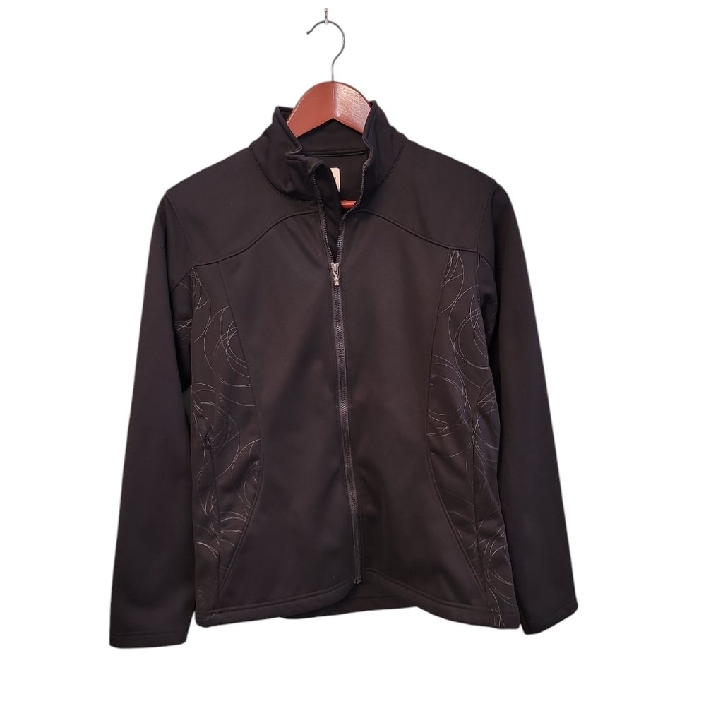 AUR Golf Womens Lightweight Black Outdoor Athletic Black Golf Jacket Size Medium